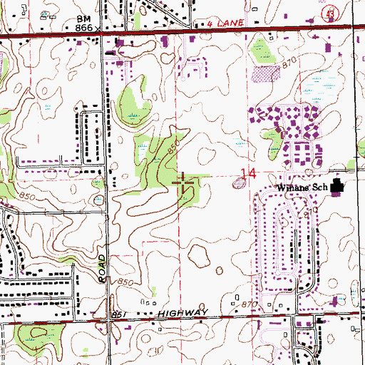 Topographic Map of Delta Carrier Annex Post Office, MI