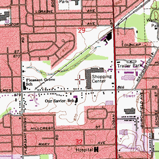 Topographic Map of Southwest Carrier Annex Post Office, MI