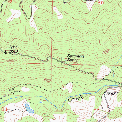 Topographic Map of Sycamore Spring, CA