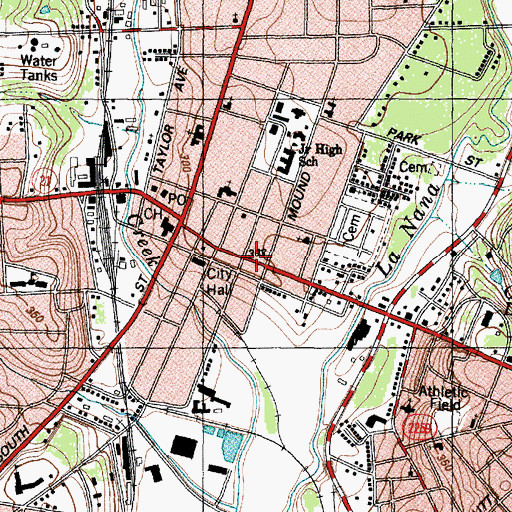 Topographic Map of Texan Theater (historical), TX
