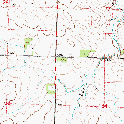 Topographic Map of Fuhrman Farms, IA