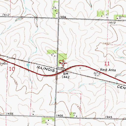 Topographic Map of Hurd Farms, IA