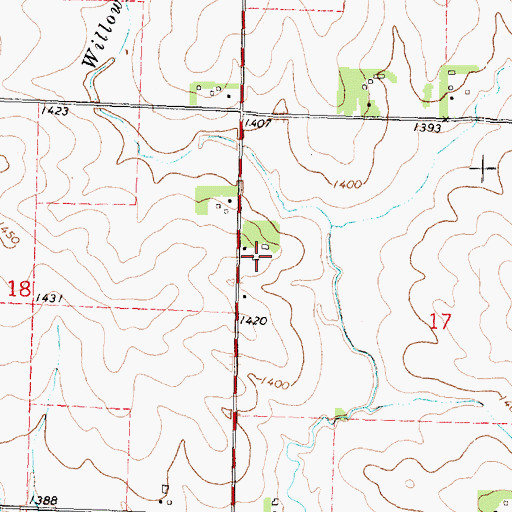 Topographic Map of Lundquist Farms, IA