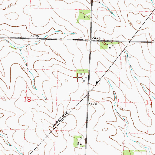 Topographic Map of Carousel Farms, IA