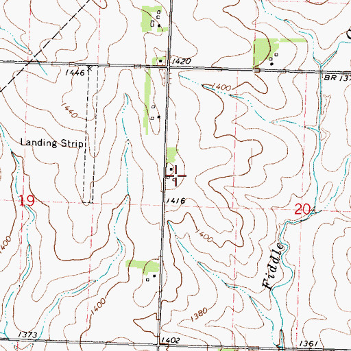 Topographic Map of Cave Farms, IA