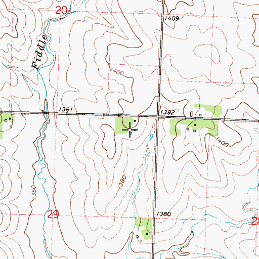 Topographic Map of C L Farms, IA