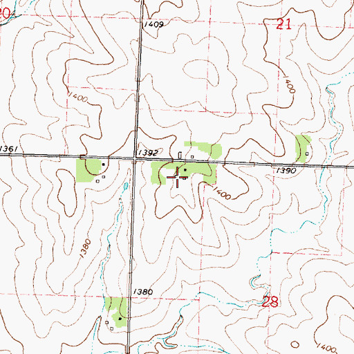 Topographic Map of Five In One Farms, IA