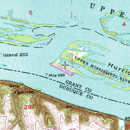 Topographic Map of Balls Island, WI