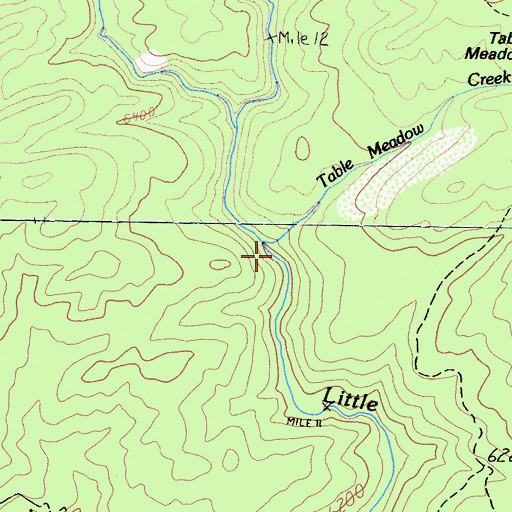 Topographic Map of Table Meadow Creek, CA