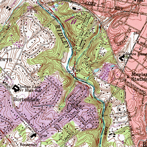 Topographic Map of Gayley Run, PA