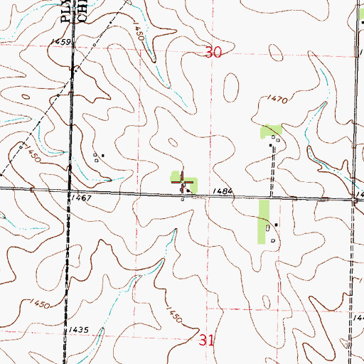 Topographic Map of Norris Farms, IA