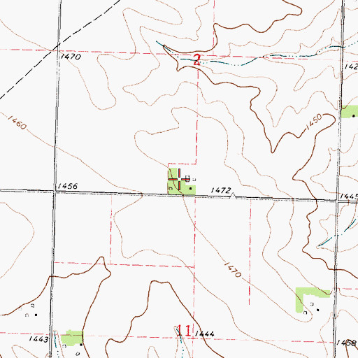 Topographic Map of Olsen Farm, IA