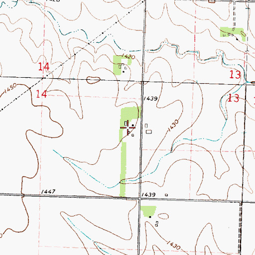 Topographic Map of Pine Grove Farms, IA