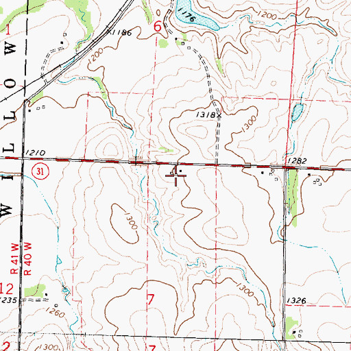 Topographic Map of Hilltop Angus Farm, IA
