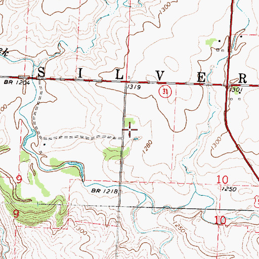 Topographic Map of Loucks Farm, IA