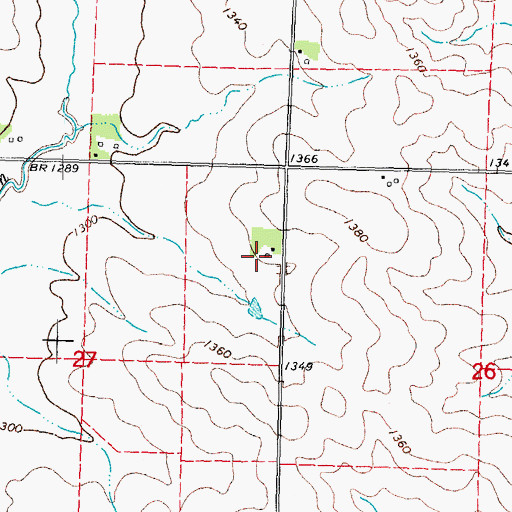 Topographic Map of D F B Farms, IA