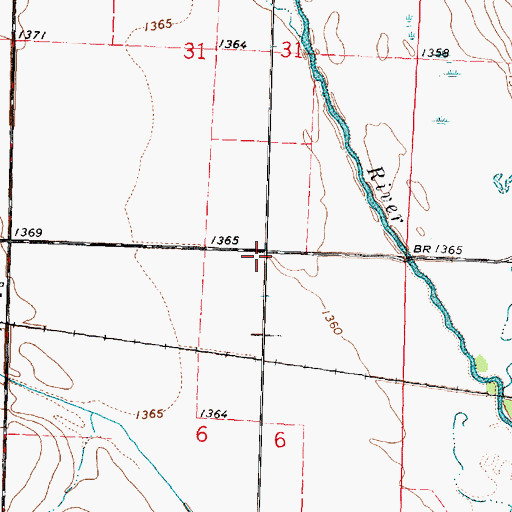 Topographic Map of Dave's Sand and Gravel Pit, IA