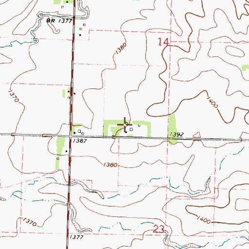 Topographic Map of Rodada Farm, IA