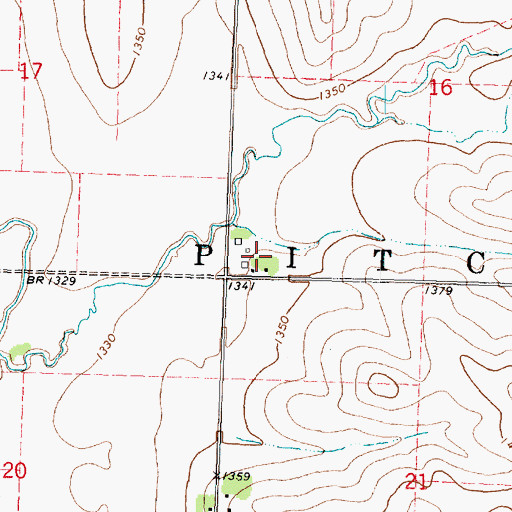 Topographic Map of Maplewood Farms, IA