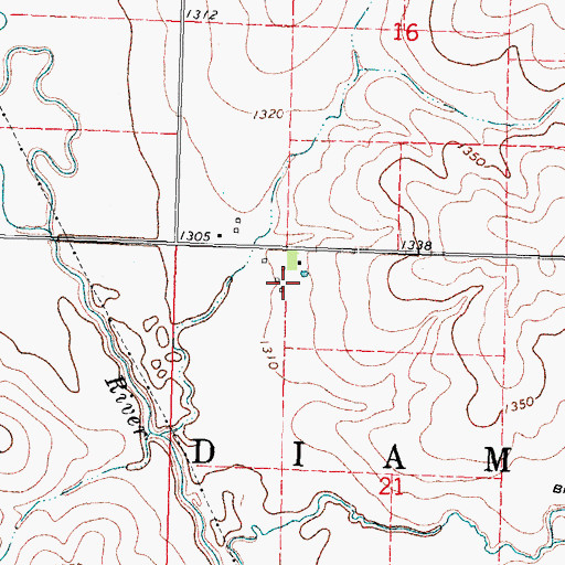Topographic Map of Engdahl Hog Farm, IA