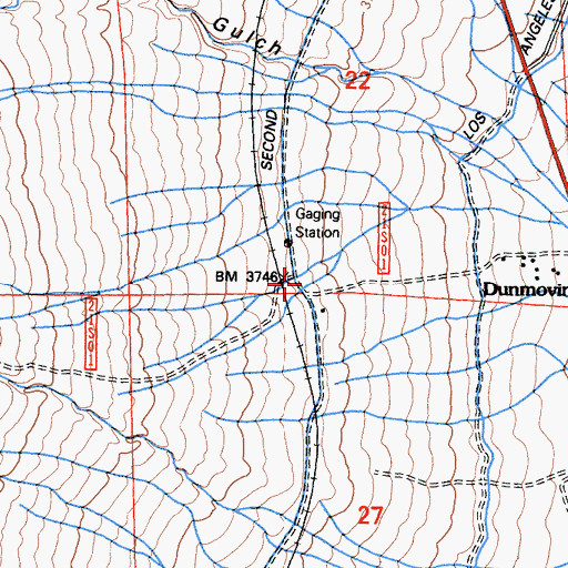 Topographic Map of Talus, CA