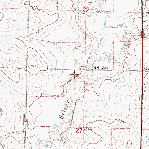 Topographic Map of Gant Farms, IA