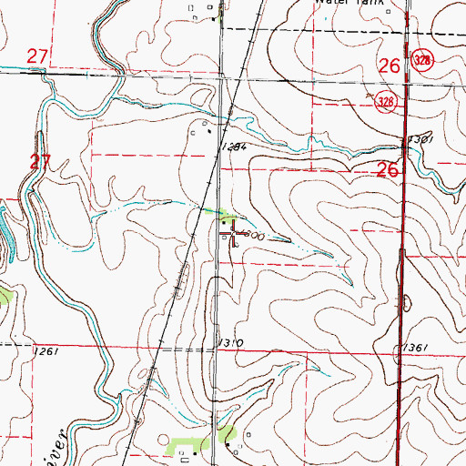 Topographic Map of Ruwal Farms, IA