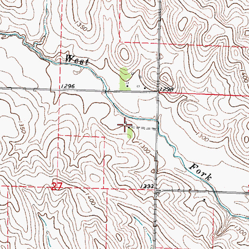 Topographic Map of Luscombe Farms, IA