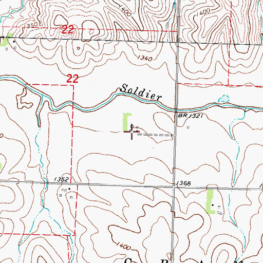 Topographic Map of Lindberg Farm, IA