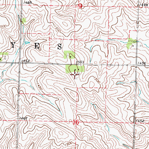 Topographic Map of Tin Can Ranch, IA