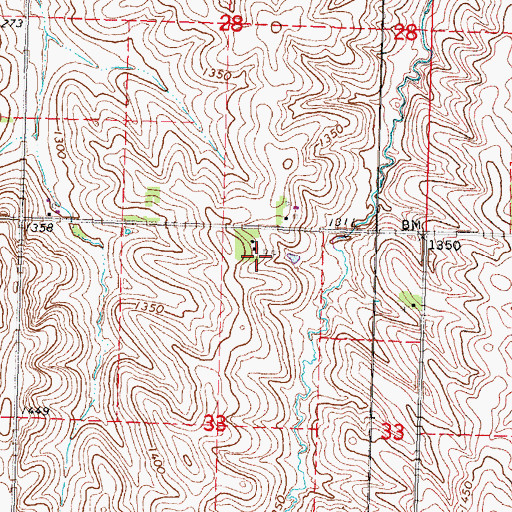 Topographic Map of Evergreen Lawn Farm, IA