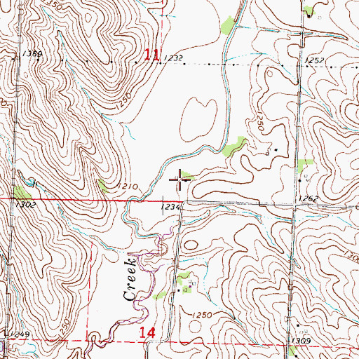 Topographic Map of Uhl Farms, IA