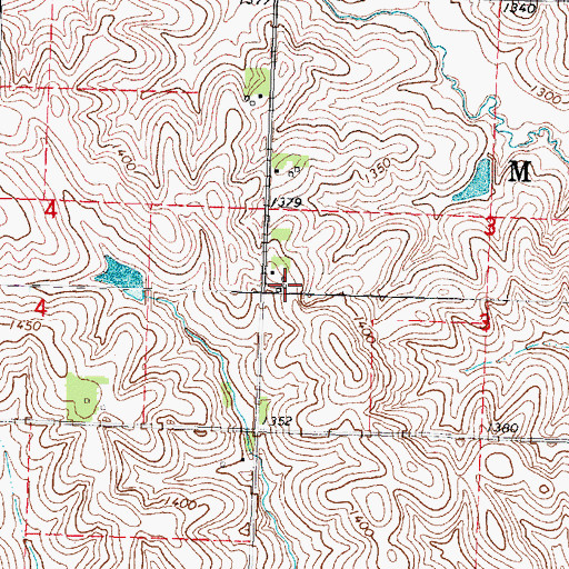 Topographic Map of Johnsons Farm, IA