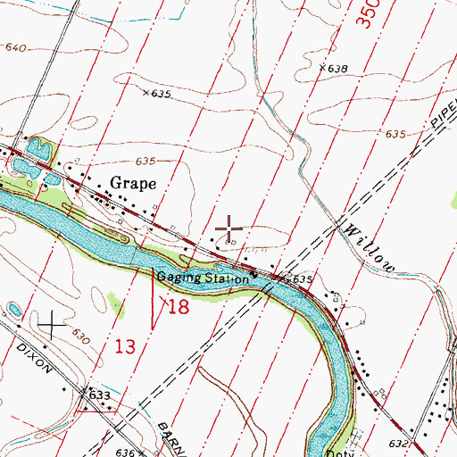 Topographic Map of Doty Farms, MI
