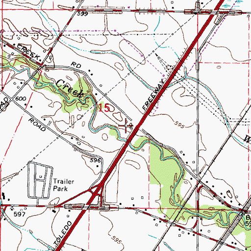 Topographic Map of Helwig Farms, MI