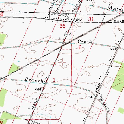 Topographic Map of Blanchett Farms, MI