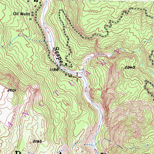 Topographic Map of Tar Creek, CA