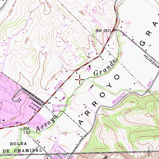 Topographic Map of Tar Spring Creek, CA