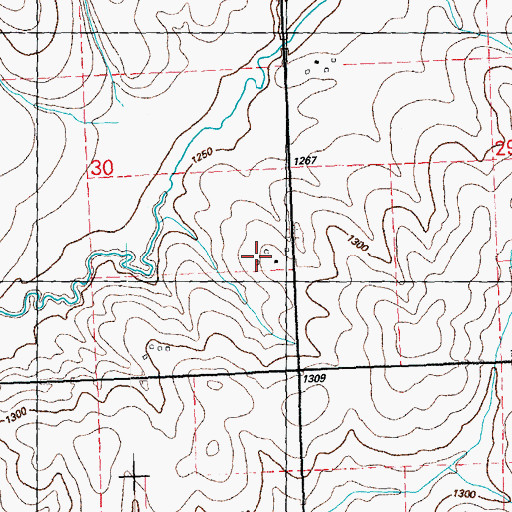 Topographic Map of Niehus Farms, IA