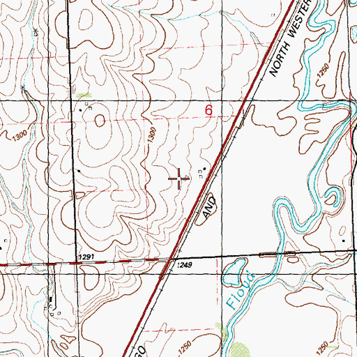 Topographic Map of Feller Farm, IA