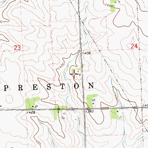 Topographic Map of Deboer Farms, IA