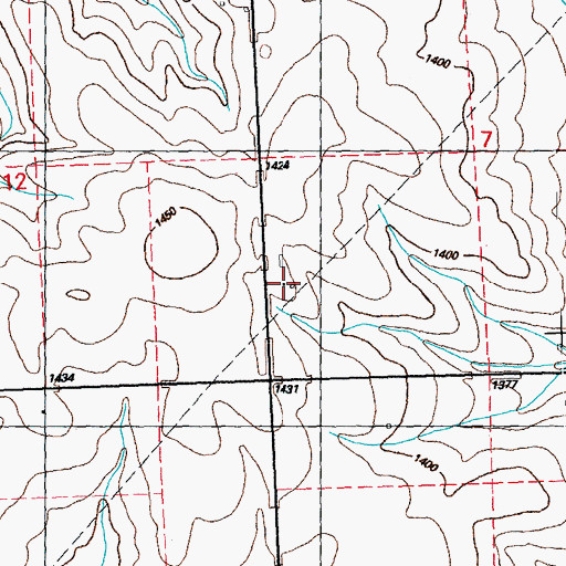 Topographic Map of Longel Farms, IA