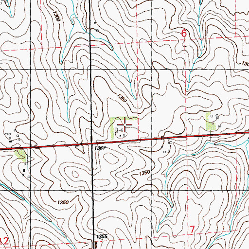 Topographic Map of Dirksen Farm, IA