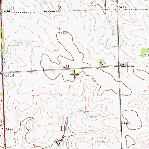 Topographic Map of Haage Farms, IA