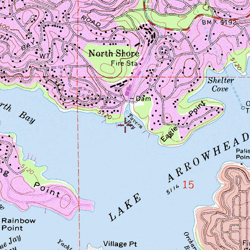 Topographic Map of Tavern Bay, CA