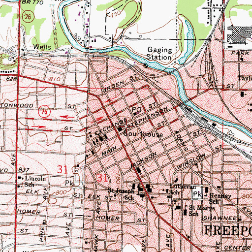 Topographic Map of Superba Theater (historical), IL