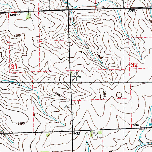 Topographic Map of North 40 Farms, IA
