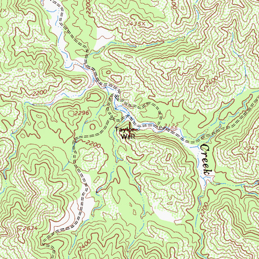 Topographic Map of Taylor Well, CA