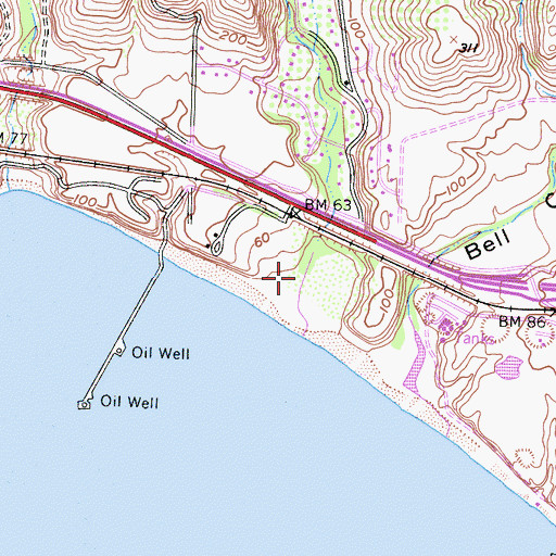 Topographic Map of Tecolote Canyon, CA