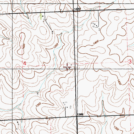 Topographic Map of Miller Farm, IA